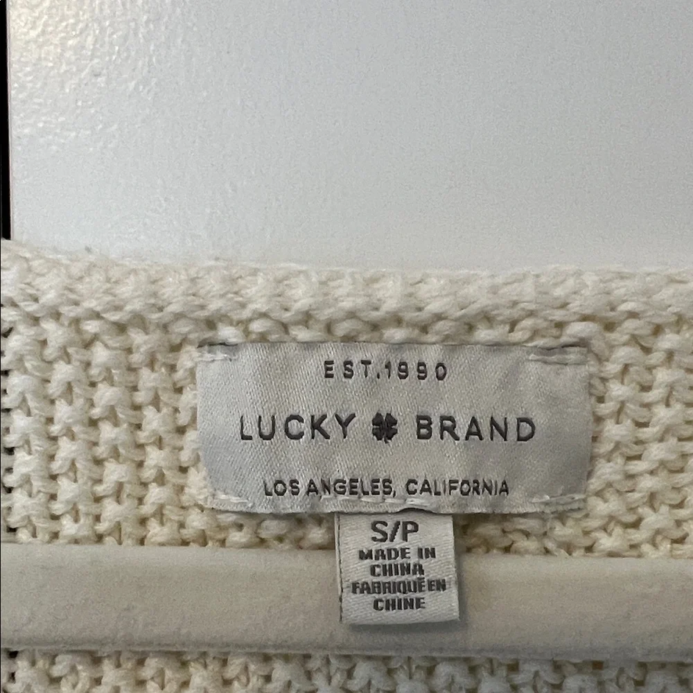 Lucky Brand Cream V-Neck Sweater - Picture 2 of 3